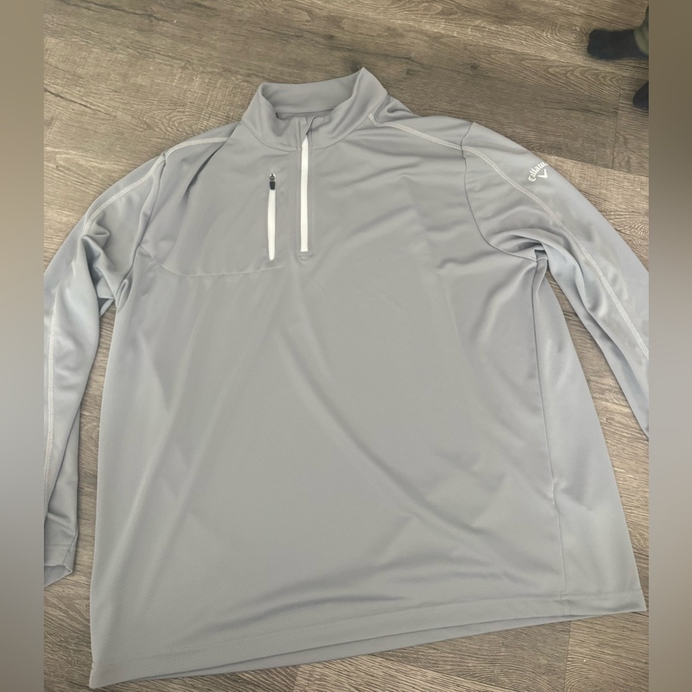 XXL Callaway opti dri quarter zip gray